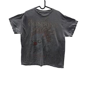 THE OFFSPRING T-Shirt Size L Charcoal Gray Graphic Coming For You Concert Top
